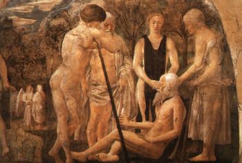 Piero Della Francesca : Death of Adam, detail